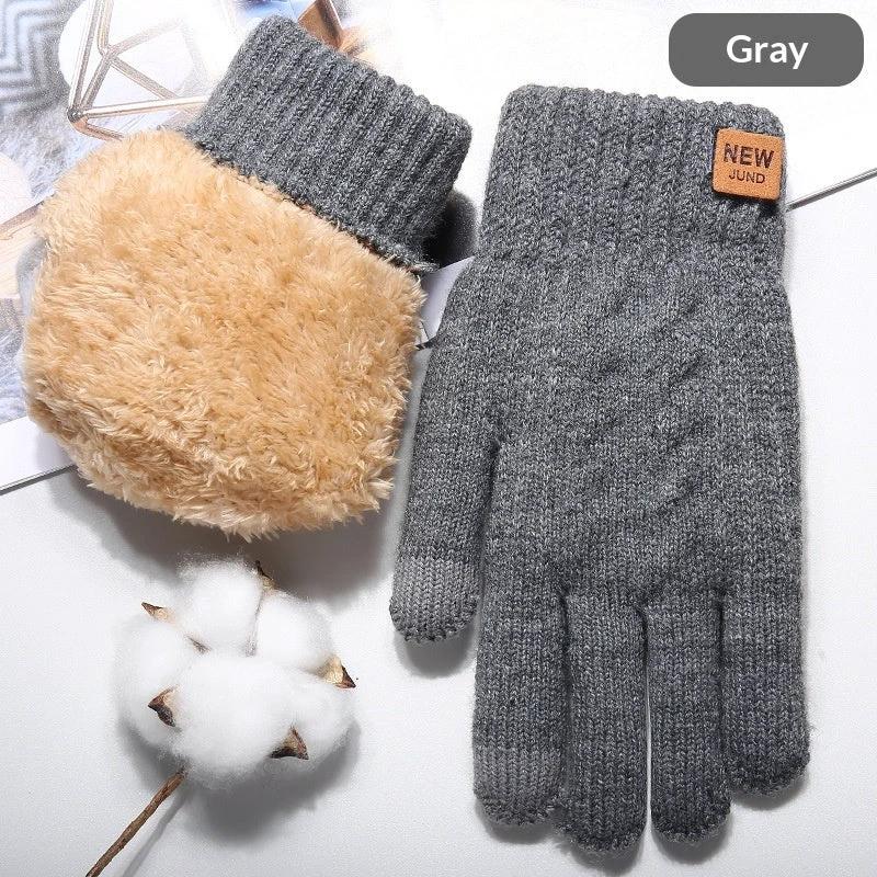Fall And Winter Touchscreen Gloves For Men With Fleece Lining by GJG Denim