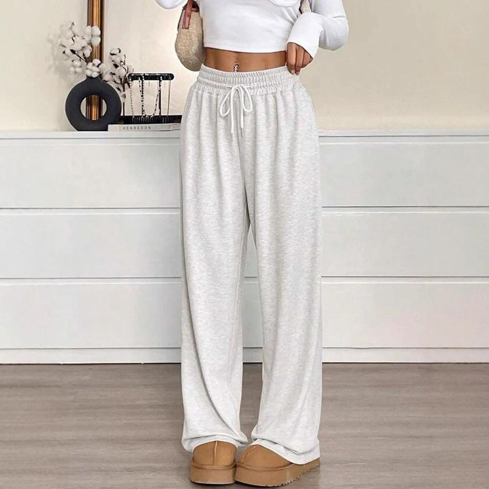 Solid Color Women's Clothes Casual Pants Loose Commuter Trousers by GJG Denim