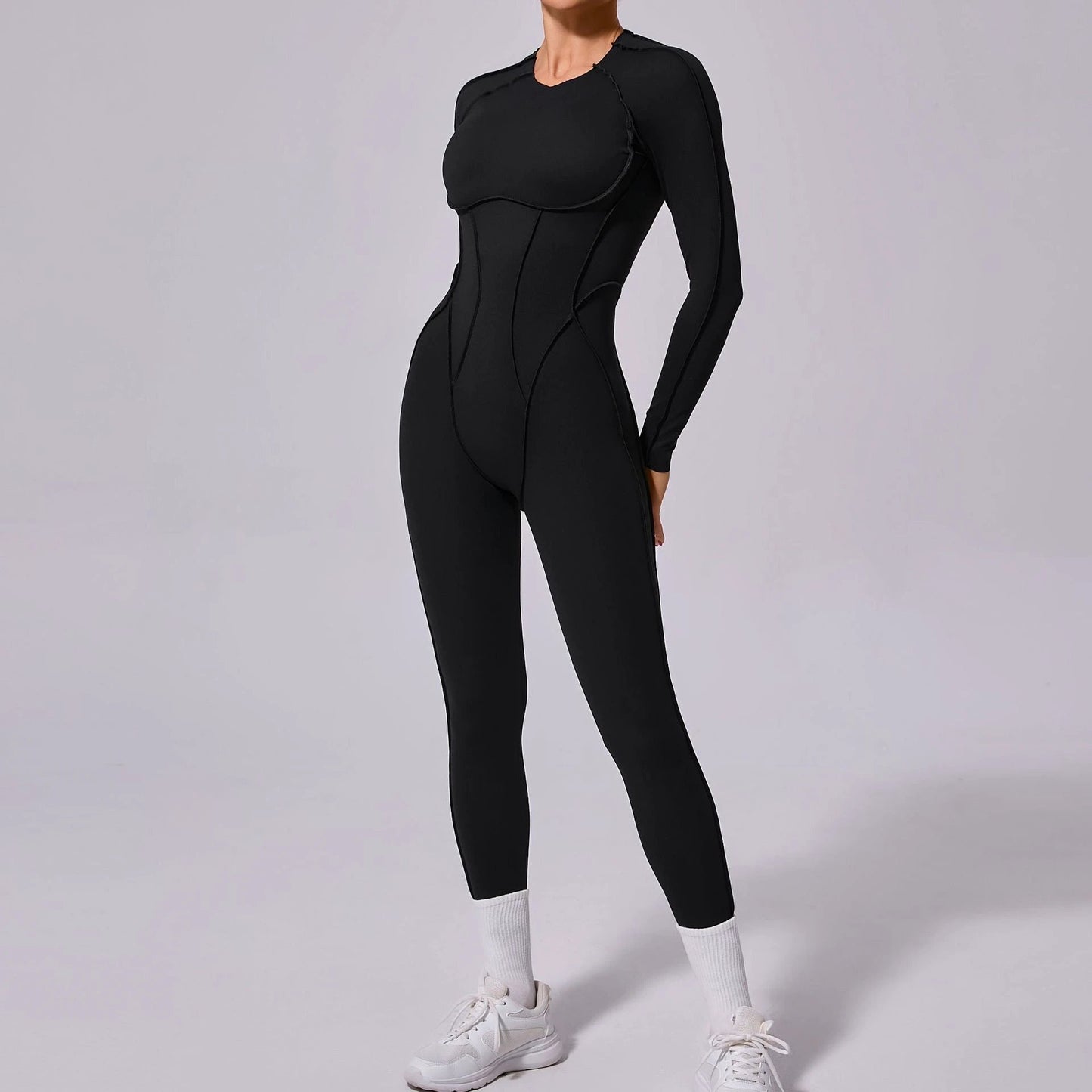New Winter One-piece Sports Yoga Jumpsuit Backless Tight Jumpsuit by GJG Denim