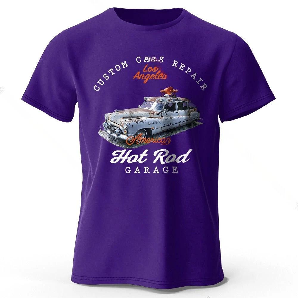Car Club Patch Print Men's T-shirt by GJG Denim