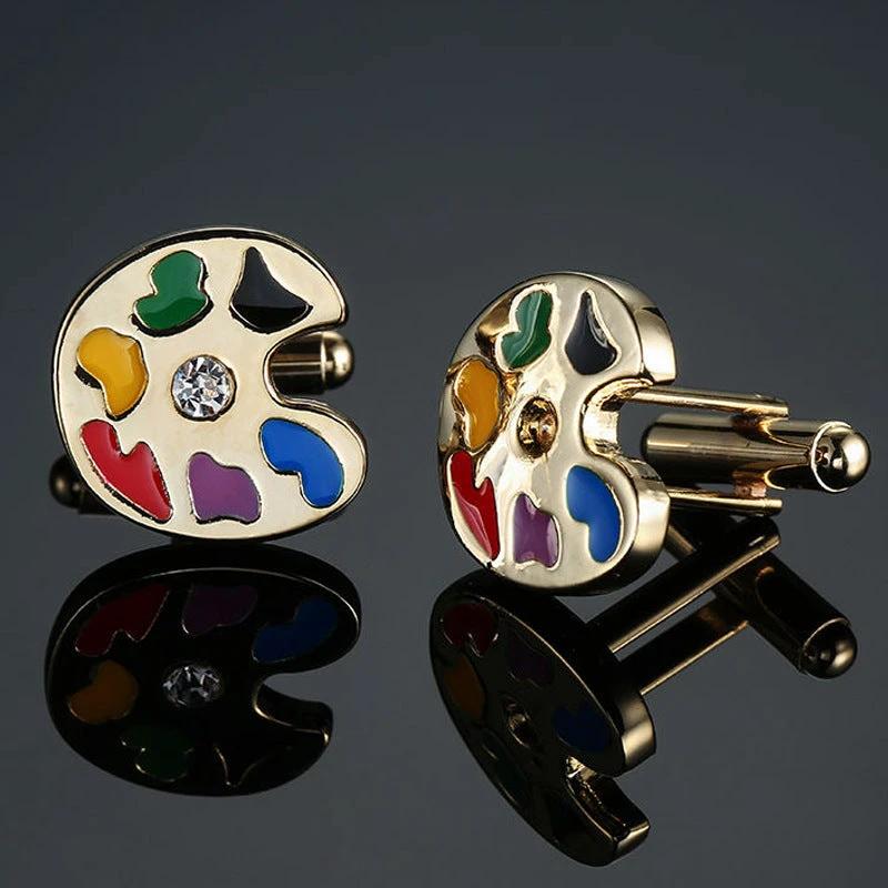 Men's Retro Pattern Cufflinks by GJG Denim
