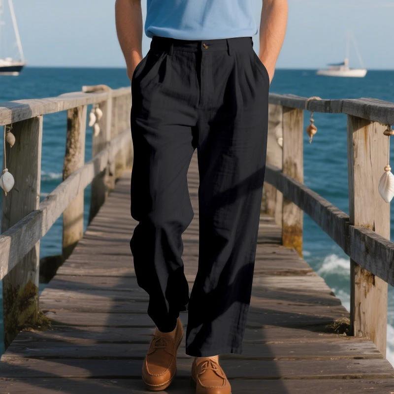 Men's Loose Straight Business Pants by GJG Denim