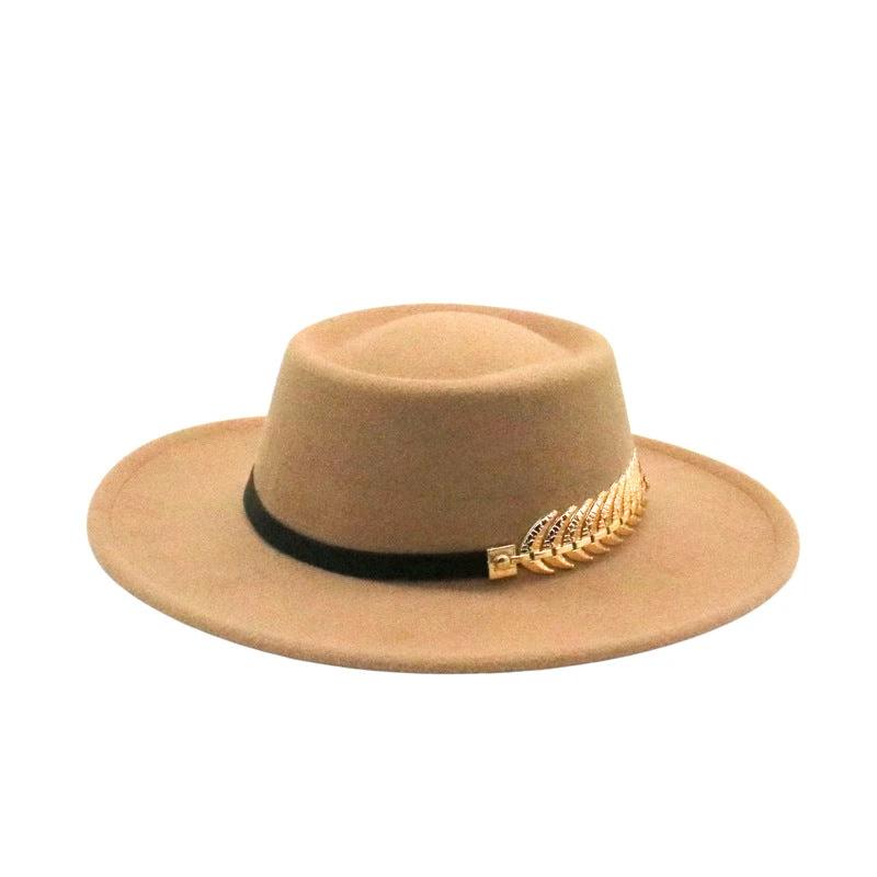 Retro Wide-Brimmed Wool Jazz Hat For Men by GJG Denim