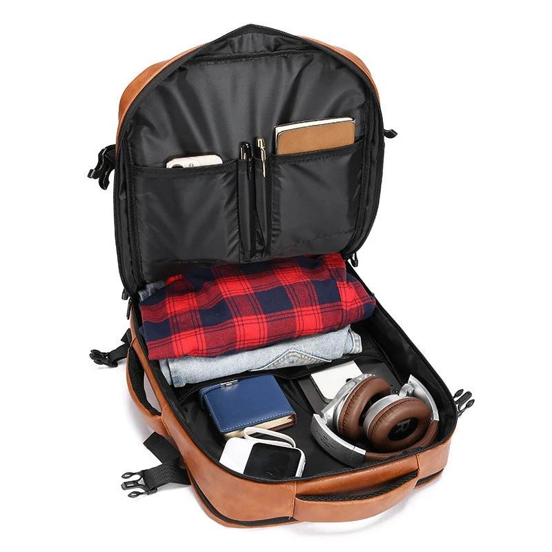 Men's Multi-functional Scalable Computer Bag Solid Color by GJG Denim