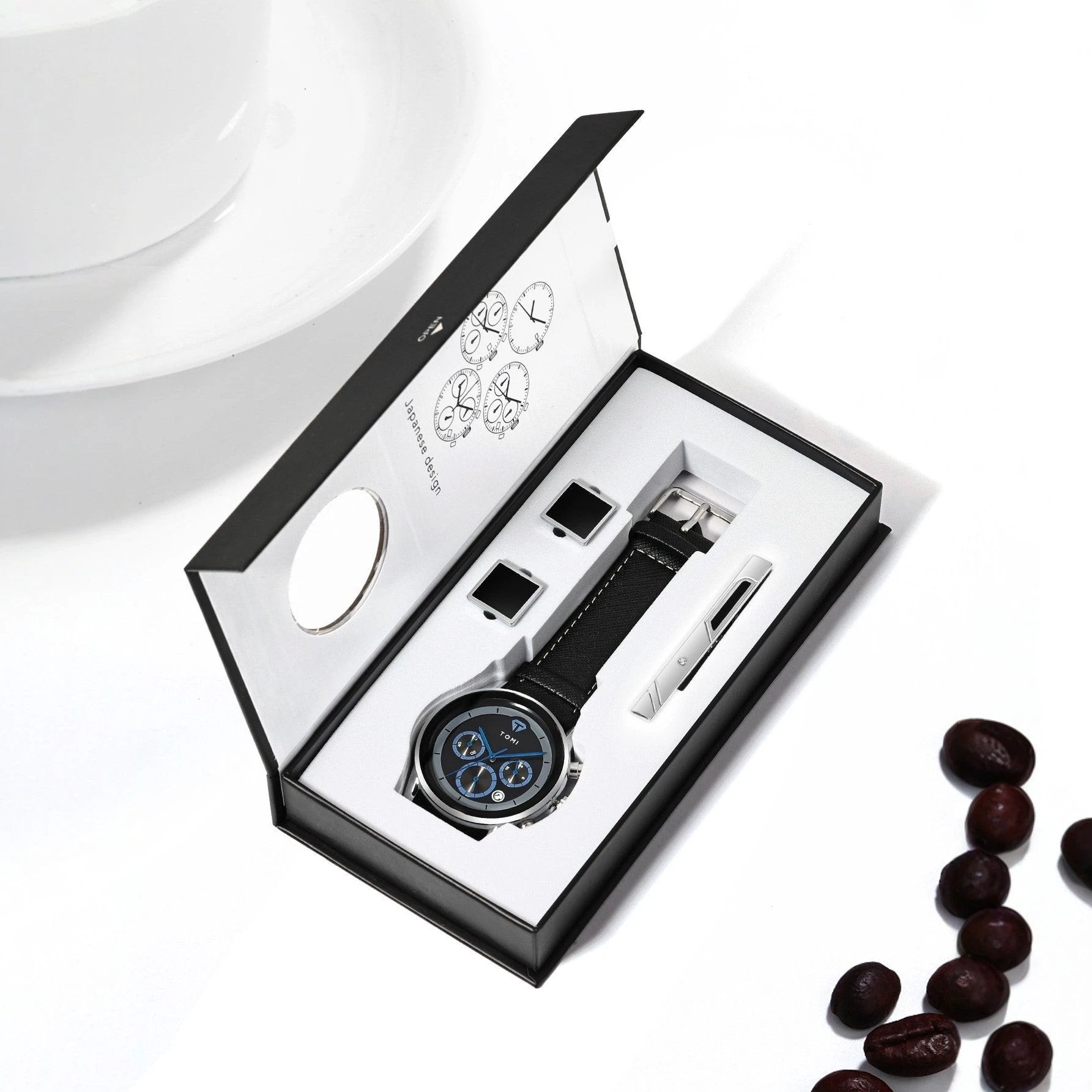 Men's Quartz Watch Gift Set by GJG Denim