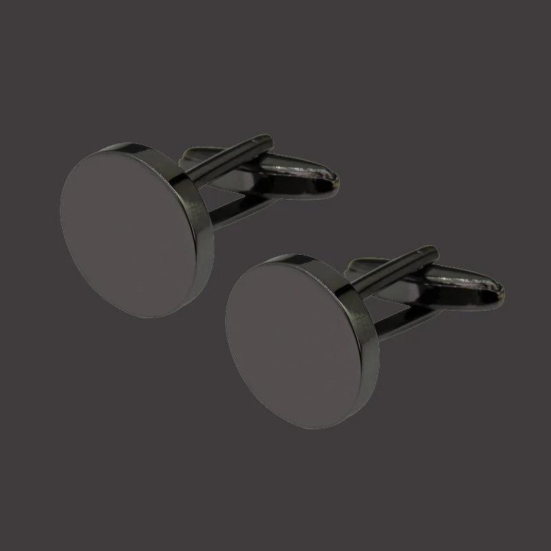 Copper Black Golden And Silver Laser Metal Cufflinks For Men by GJG Denim