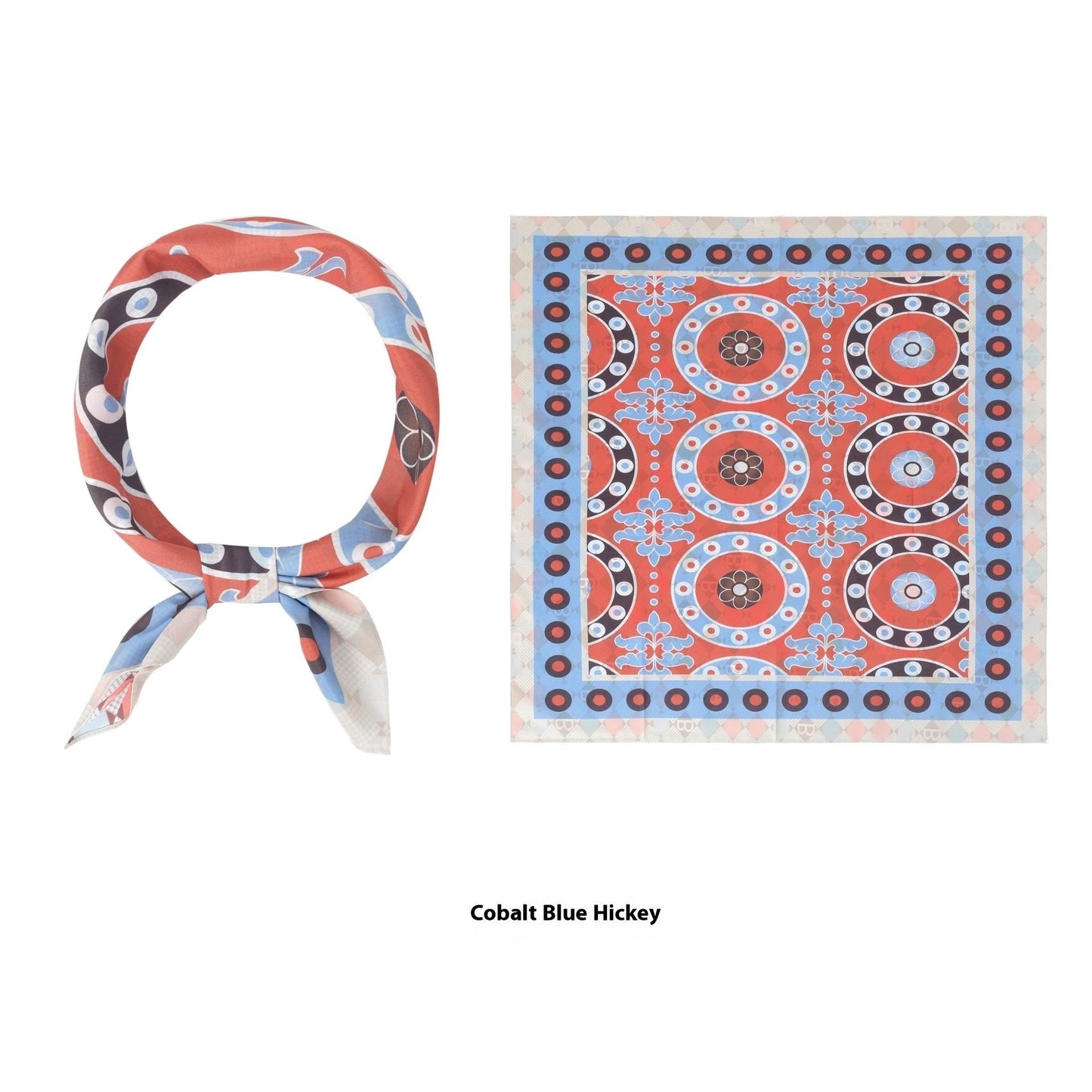 Thin Headcloth Duplex Printing Silk Scarf Square Scarf by GJG Denim