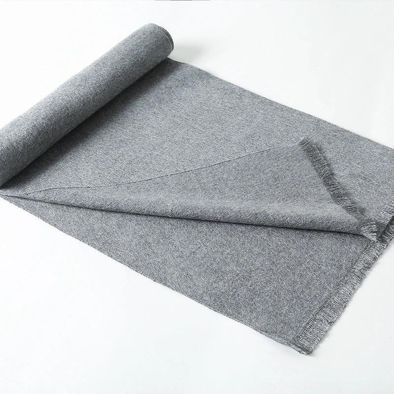 Simple Plaid Warm Keeping Artificial Cashmere Scarf by GJG Denim