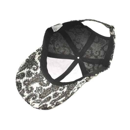 Men's Paisley Pattern Printed Baseball Cap by GJG Denim
