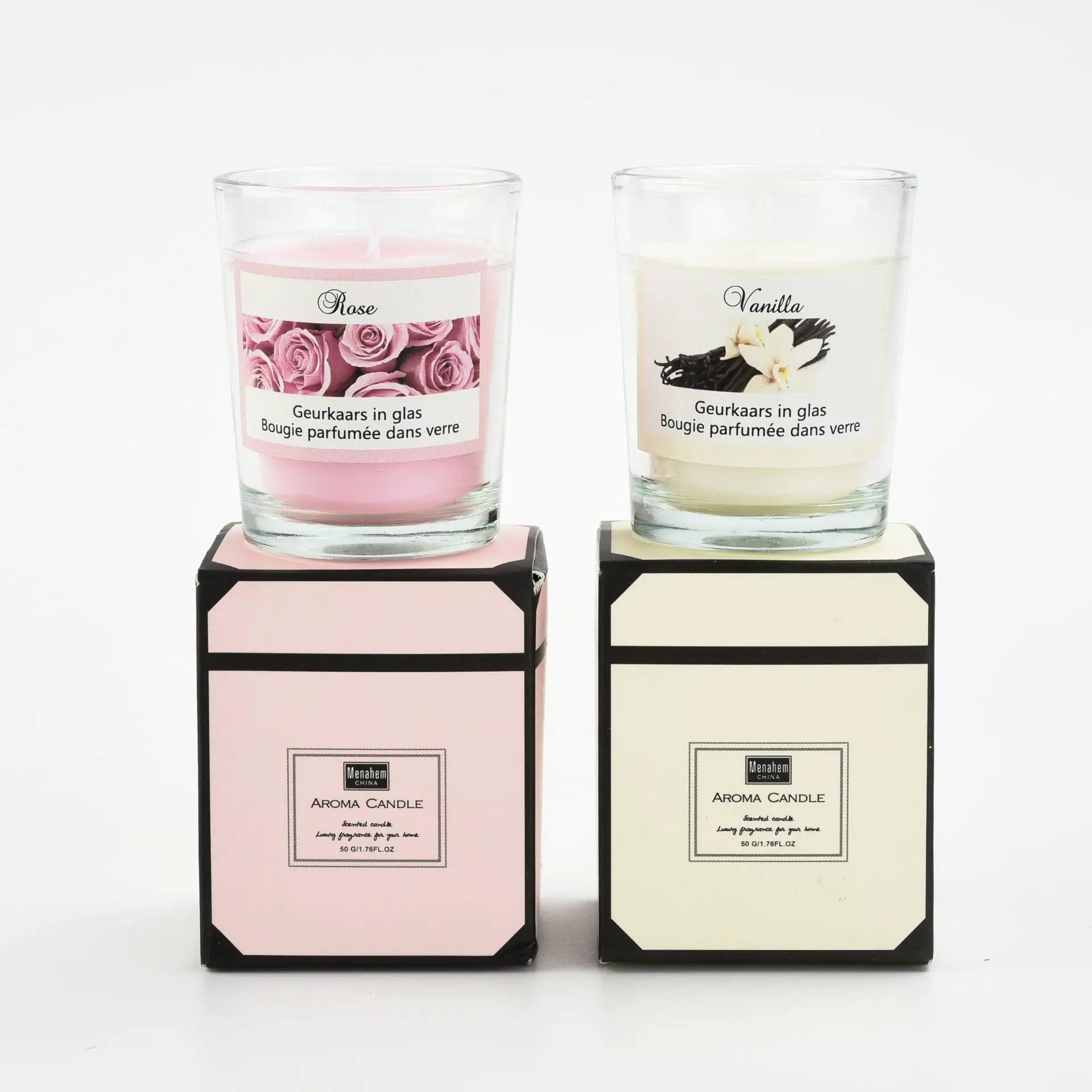 Plant Candles Aromatherapy Glass Romantic Fragrance by GJG Denim