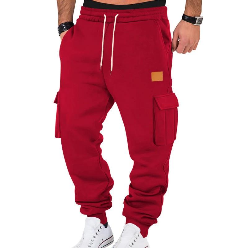 Men's Sports Multi-pocket Cargo Sweatpants by GJG Denim