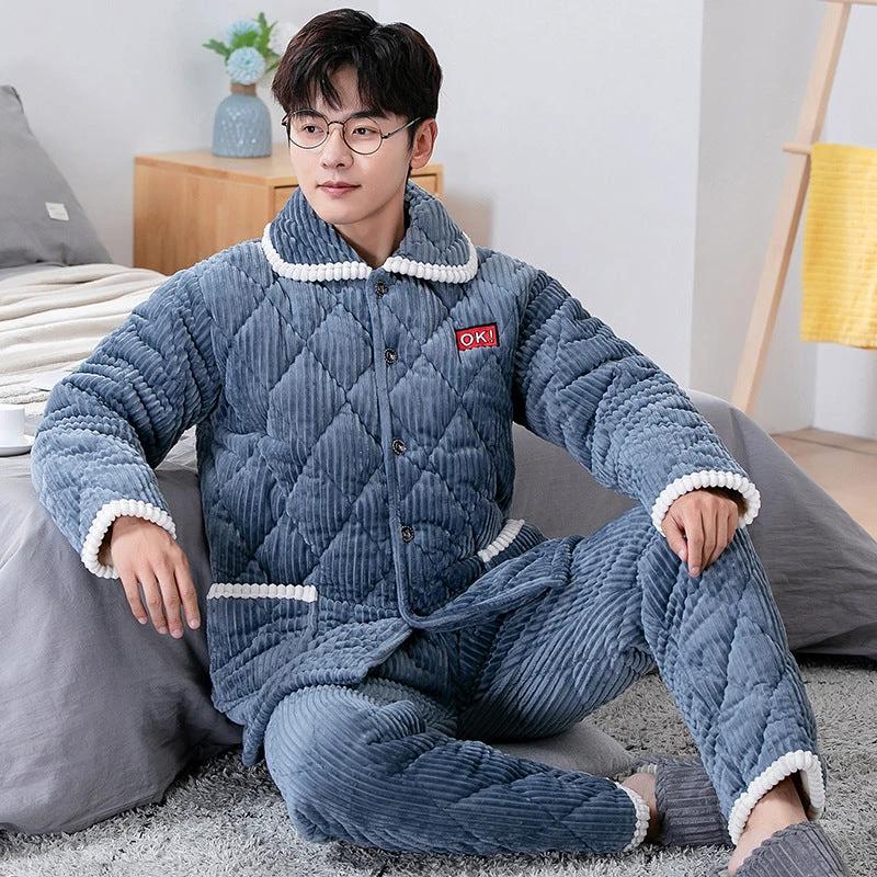 Men's Quilted Pajamas by GJG Denim