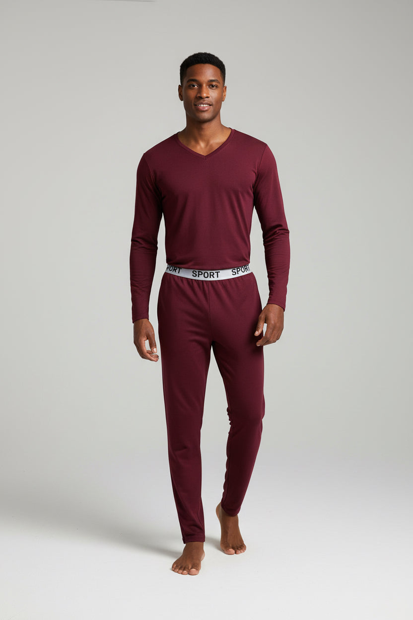 Men's Thermal Pajamas Set by GJG Denim
