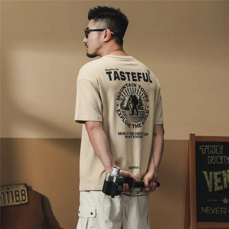 Short-sleeve Cotton Trendy T-shirt by GJG Denim