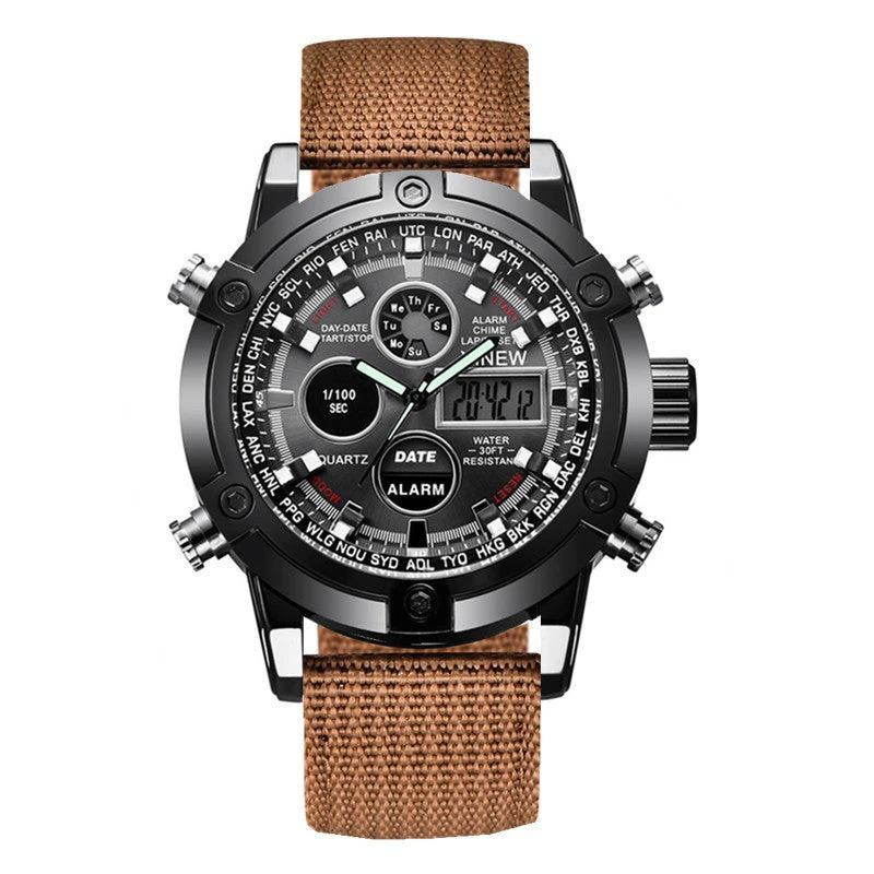 Men's Fashion Belt Multi-functional Watch by GJG Denim