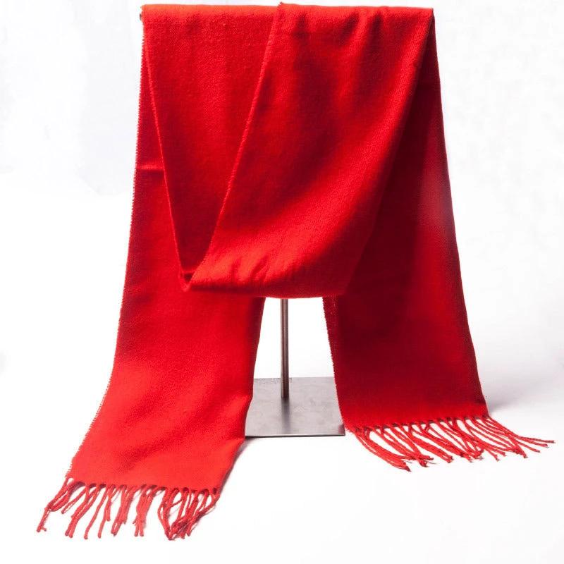 Men's Fashion Simple Thickened Imitation Cashmere Scarf by GJG Denim