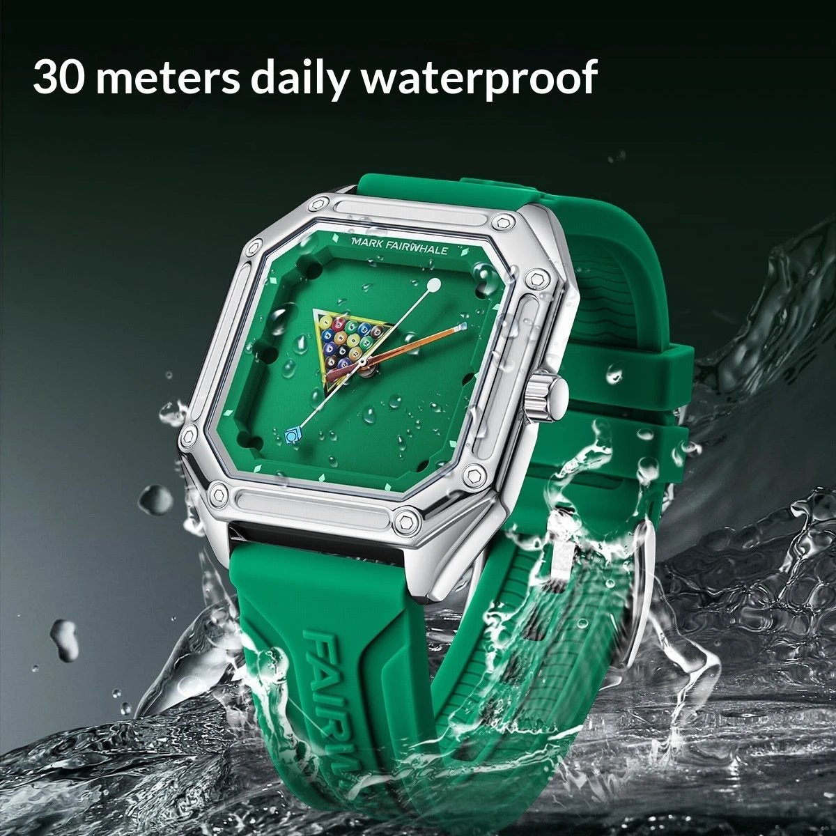 Men's Creative Quartz Wristwatch Personalized With A Billiards-themed Dial by GJG Denim