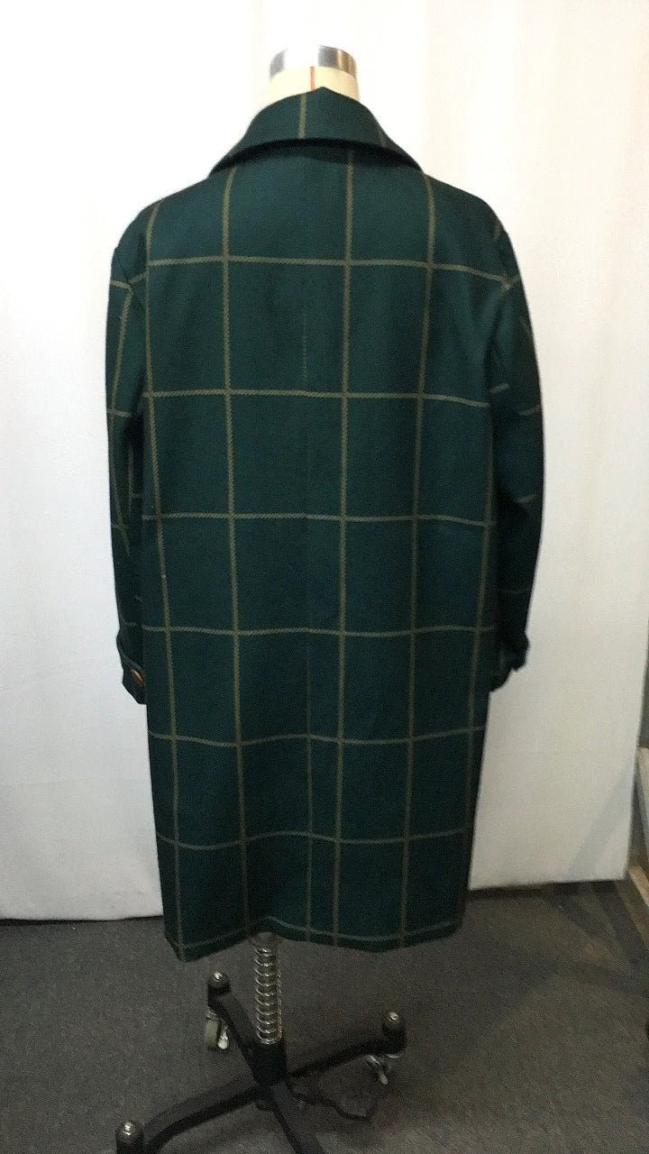 Plaid Mid-length Lapel Large Size Jacket by GJG Denim