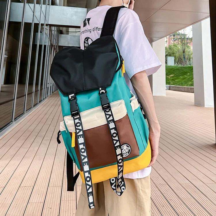 Men's Color Matching Backpacks by GJG Denim