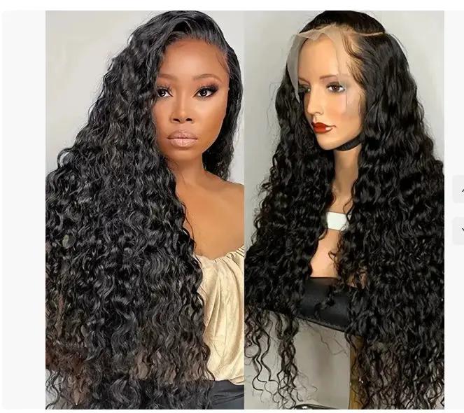 Curly Human Hair Wig Lace Hair Products by GJG Denim