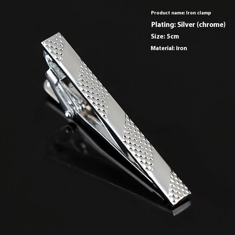 Men's Business Silver Simple Fashion Short Tie Clip by GJG Denim