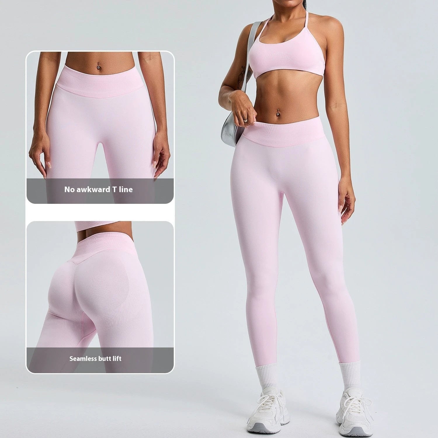 Sports Running Yoga Clothes High Waist Hip Lift Quick-drying Slim Fit Fitness Pants by GJG Denim