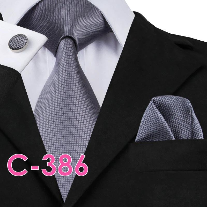Solid Color Ribbed Collar Tie Set for Men by GJG Denim