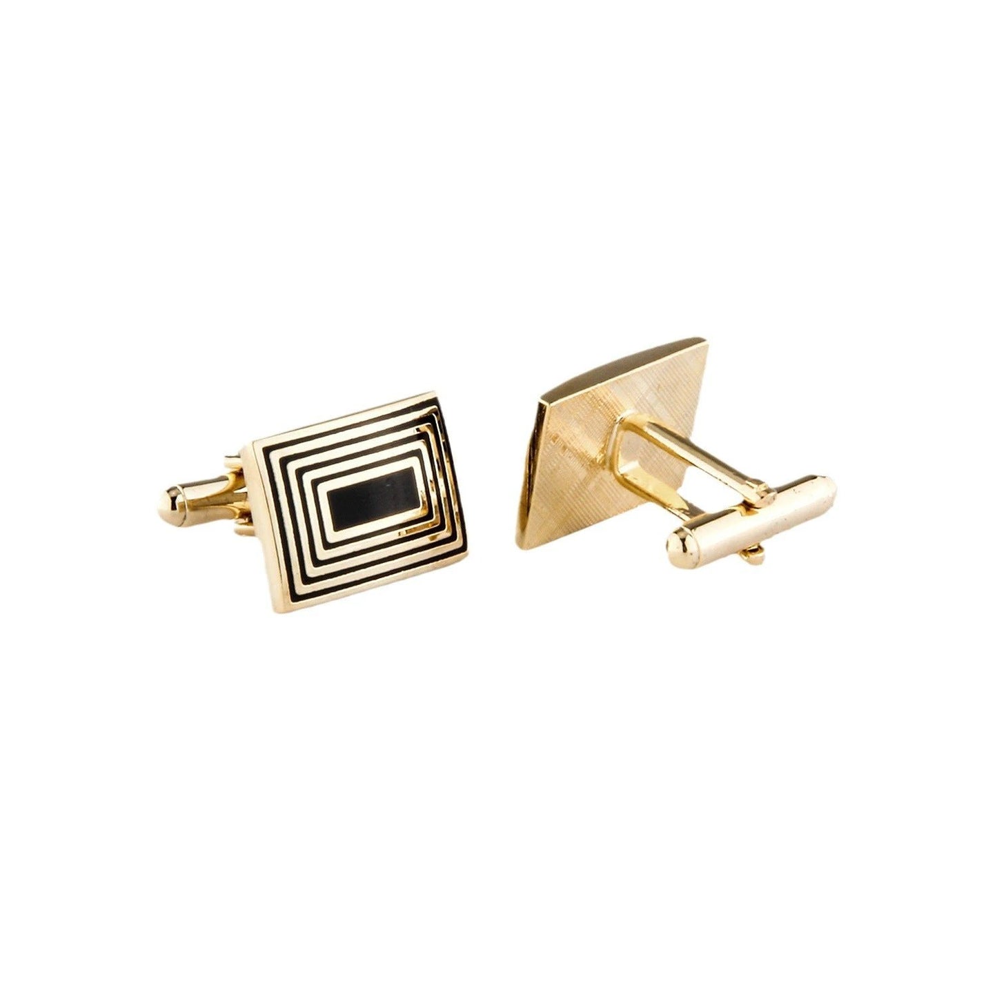 Enamel Gold Plated Copper Cufflinks For Men by GJG Denim