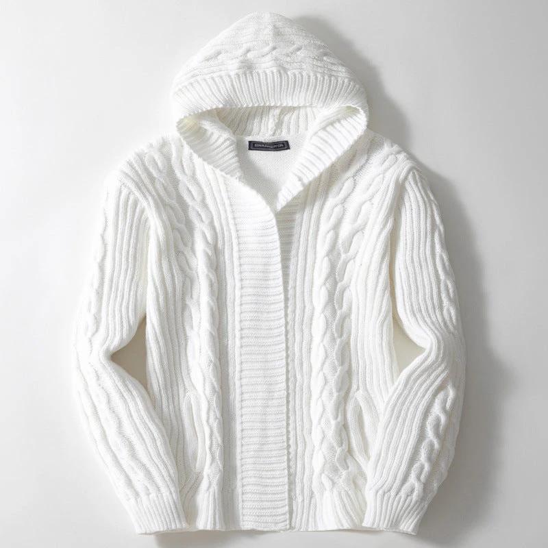 Men's Twisted-knit Cardigan Sweater by GJG Denim