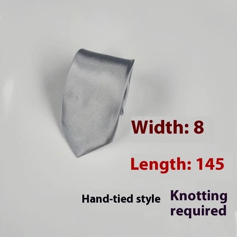 Men's 8cm Plain Suit Tie by GJG Denim