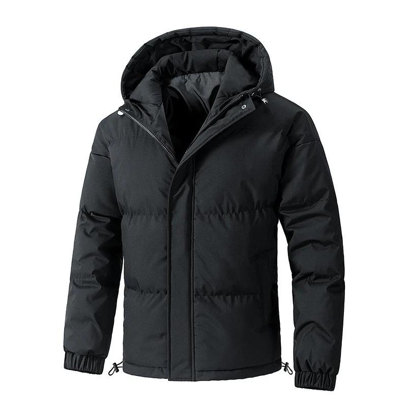 Men's Winter Loose Hooded Cotton-padded Jacket by GJG Denim