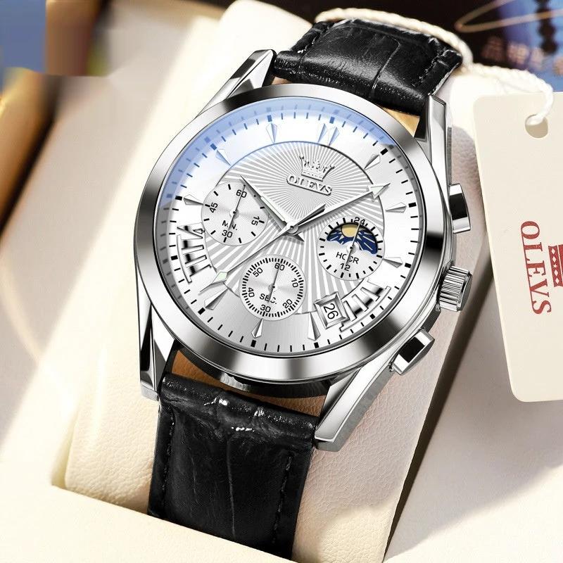 Men's Multifunction Quartz Timing With Calendar Watch by GJG Denim