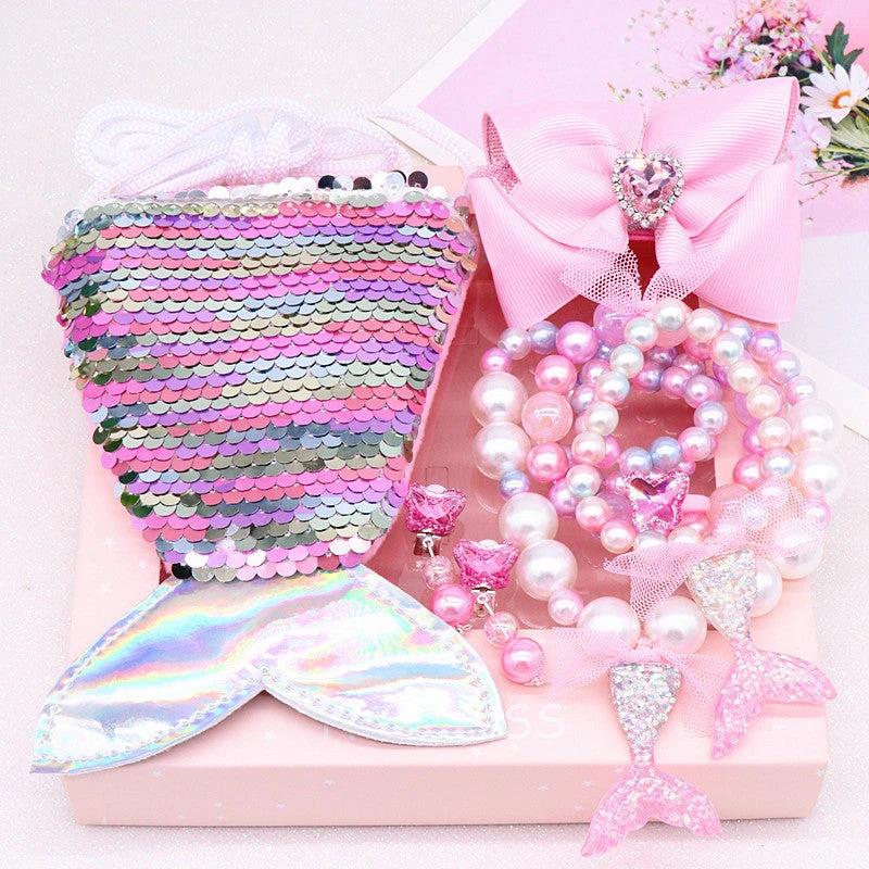 Children's Ornament Set Cartoon Fishtail Bag Gift Box by GJG Denim