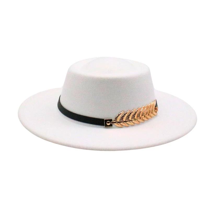 Retro Wide-Brimmed Wool Jazz Hat For Men by GJG Denim
