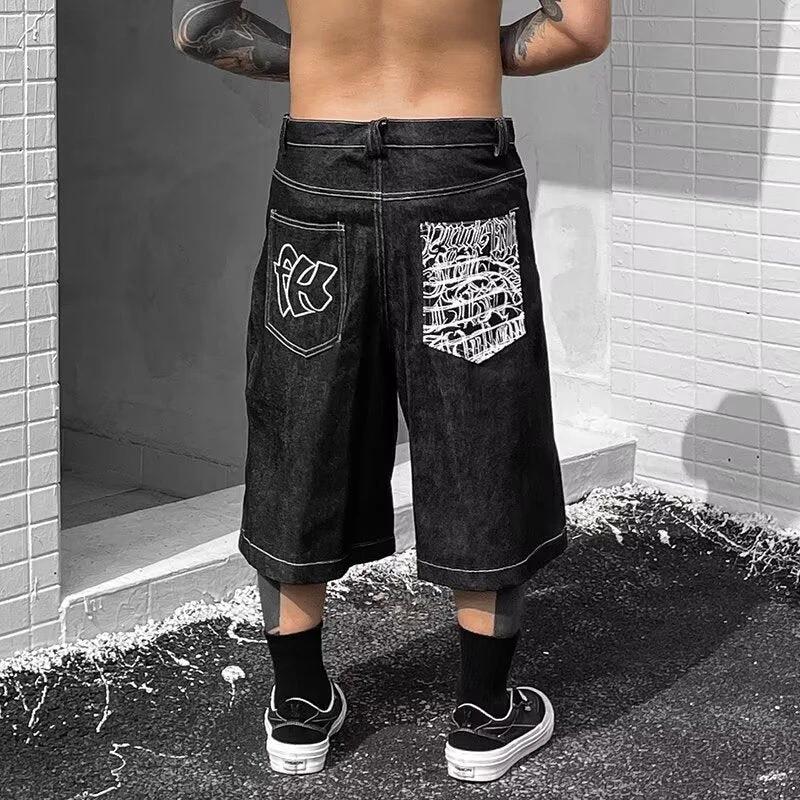 Mens Loose-Fit Denim Shorts by GJG Denim