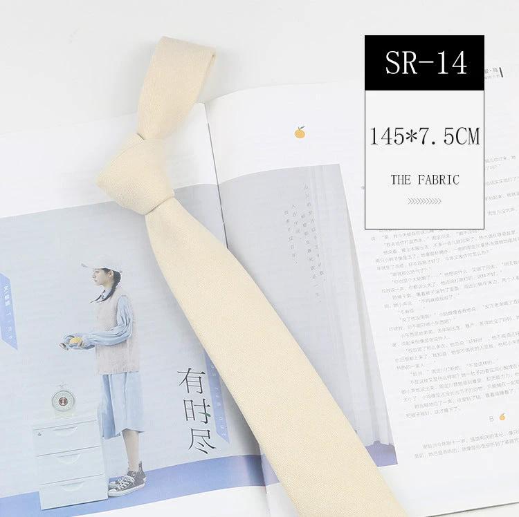 Casual Suede Solid Color 7cm Tie by GJG Denim