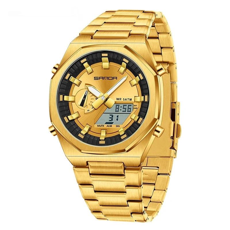 Dual-display Multi-function Men's Watch by GJG Denim