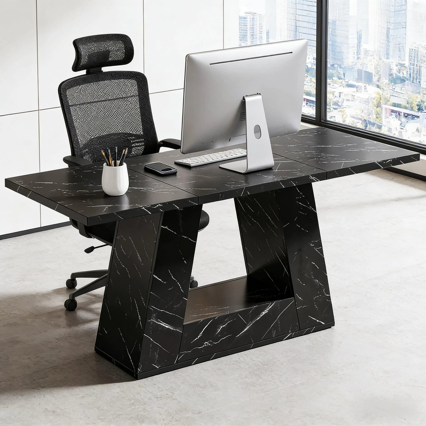 Spacious Office Desk, Computer Desk, Executive Desk by GJG Denim