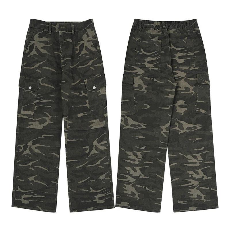 Paratrooper Camouflage Cargo Pants for Men by GJG Denim