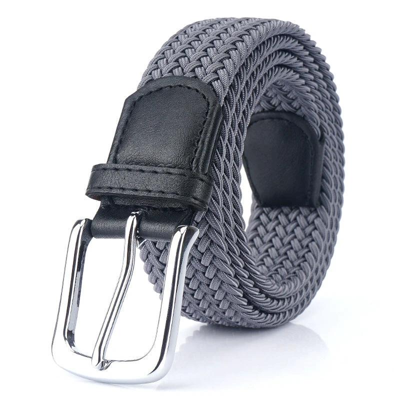 Canvas Elastic Stretch Pin Buckle Belt For Men by GJG Denim