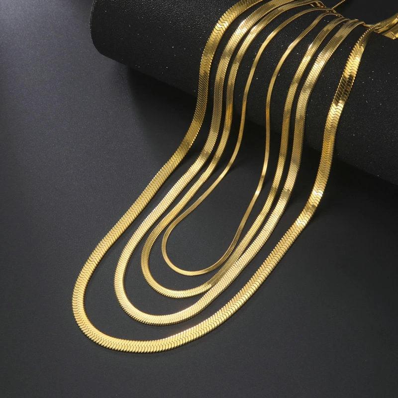 Stainless Steel Snake Chain Necklace For Men by GJG Denim