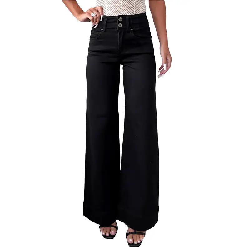 Solid-color Jeans Women's European And American Style Casual Versatile by GJG Denim