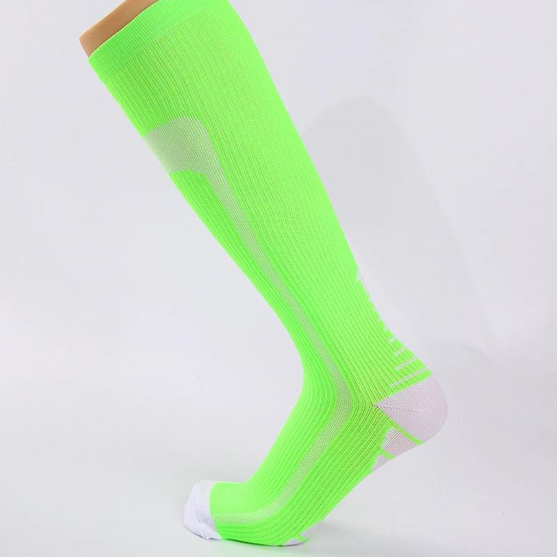 Men's Sports Multi-color Gradient Long Tube Compression Socks by GJG Denim
