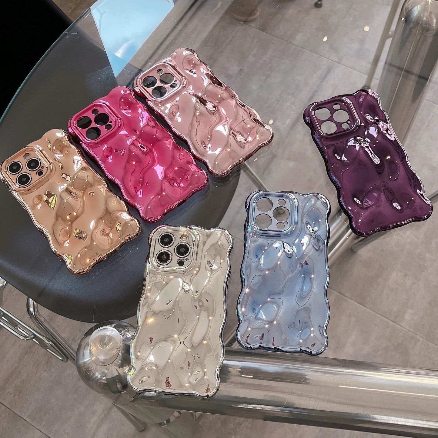 Pure Color Bubble Shell Electroplating Advanced Sense by GJG Denim