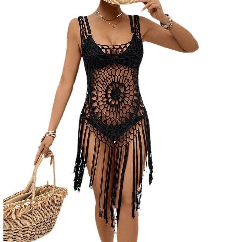 New Crocheted Women's Hollow Beach Dress by GJG Denim