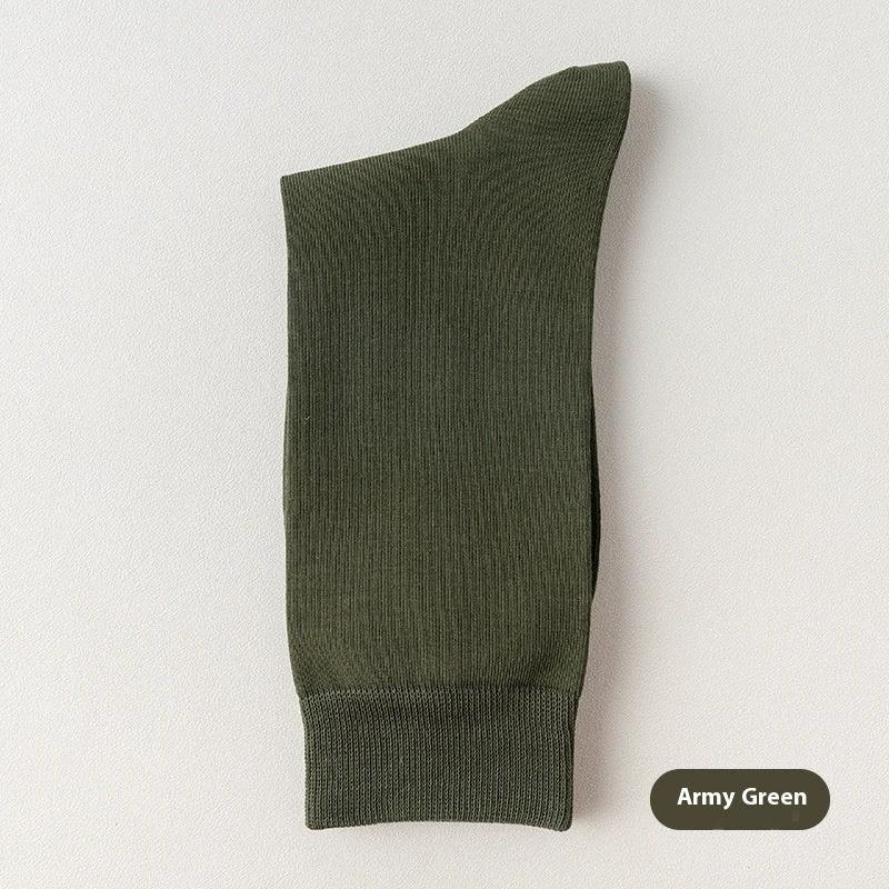 Men's Mid-calf Pure Cotton Business Socks by GJG Denim