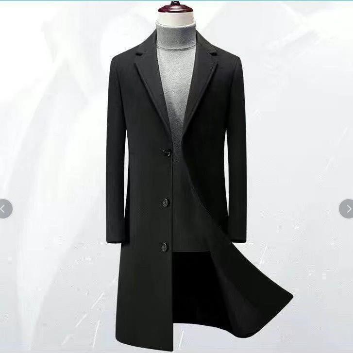 Men's Business Casual Slim Fit Trench Coat by GJG Denim