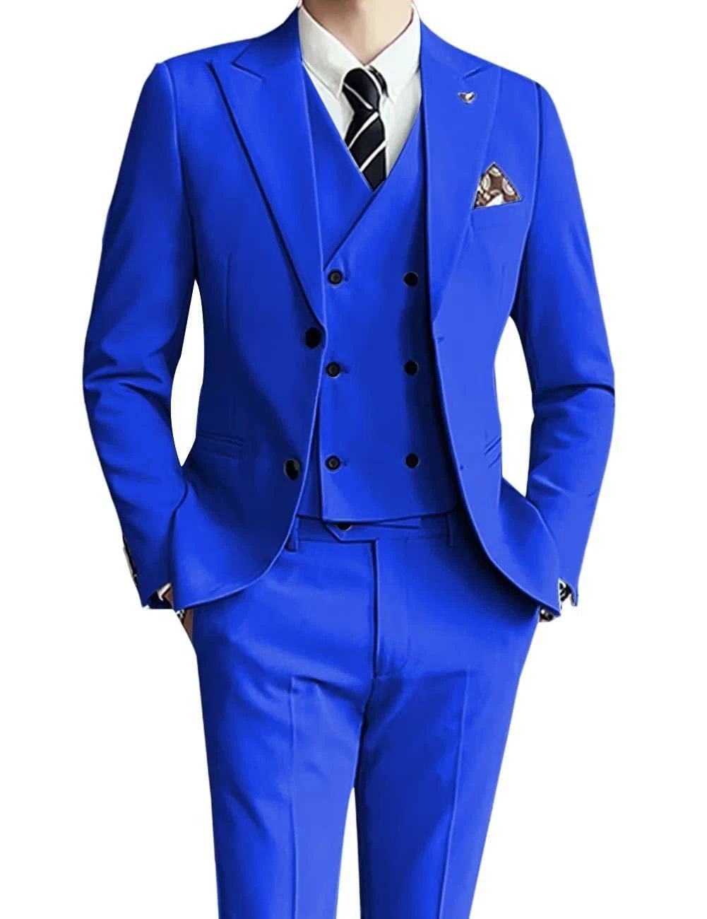 Men's Three-Piece Suit Assorted Colors by GJG Denim