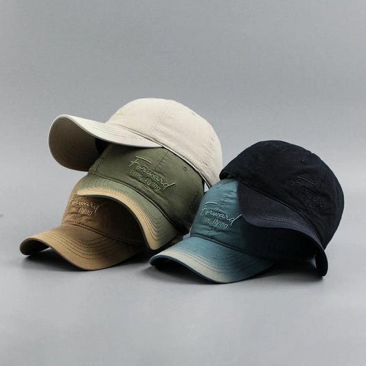 Men's "Forward Time Flying" Baseball Hat by GJG Denim