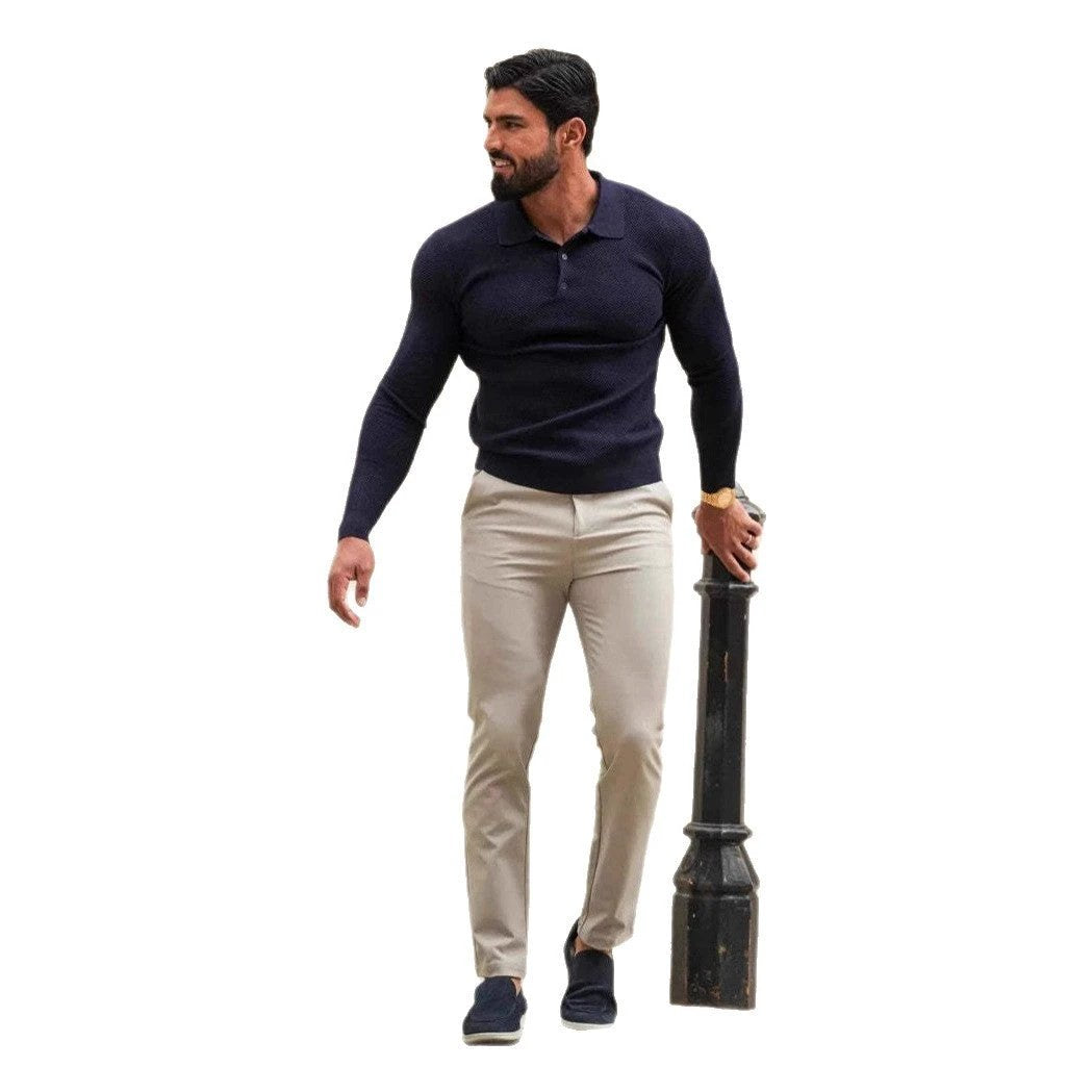 Solid Color Business Casual Men's Pants by GJG Denim